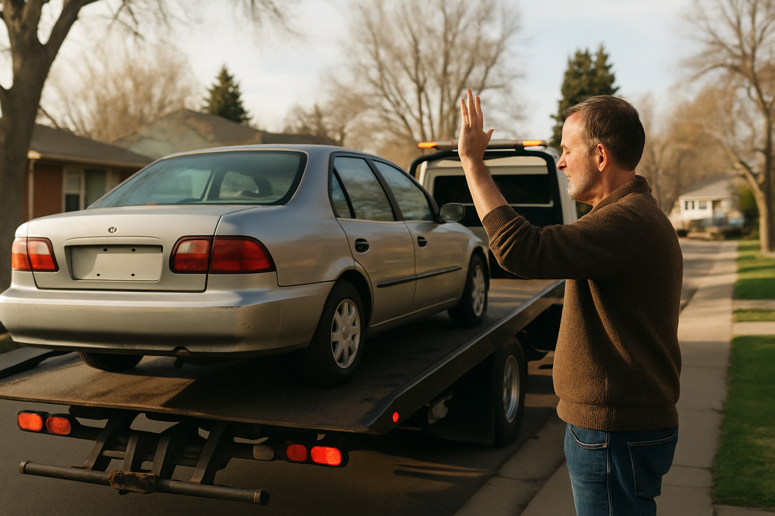 Vehicle donation moment in Denver